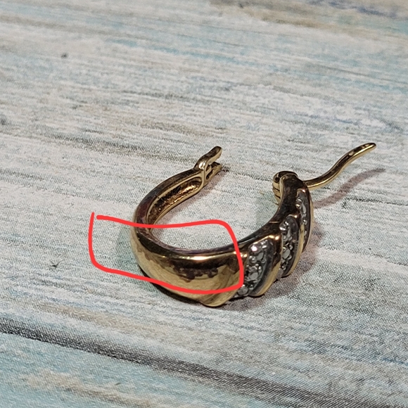 925 Gold Hoop Earrings. - Picture 6 of 8